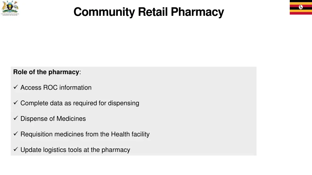 community retail pharmacy