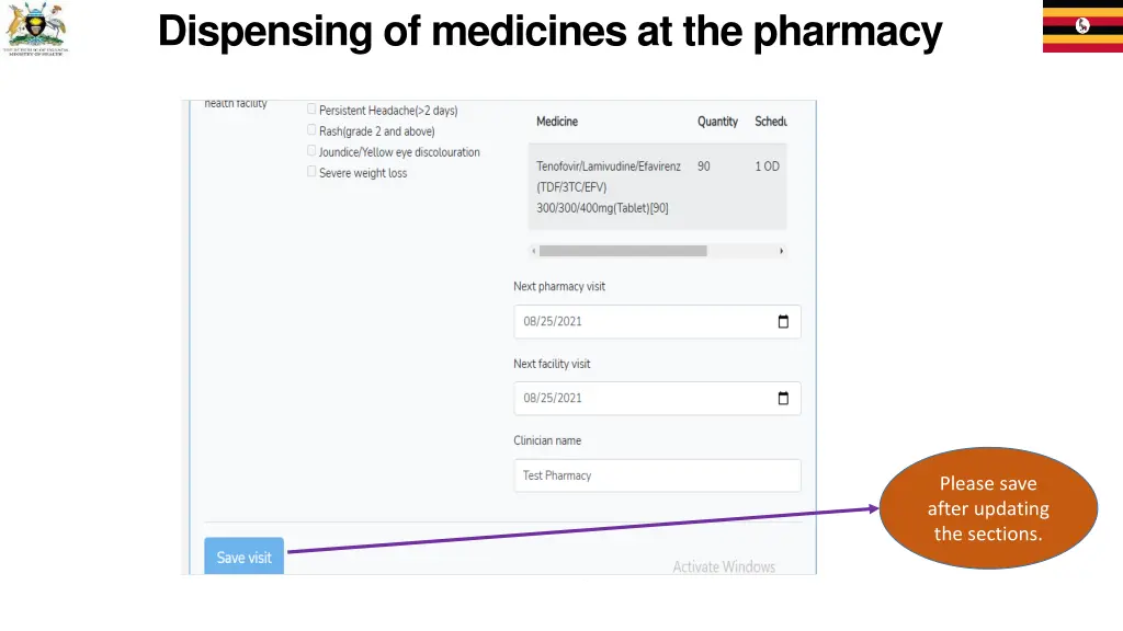 dispensing of medicines at the pharmacy 1