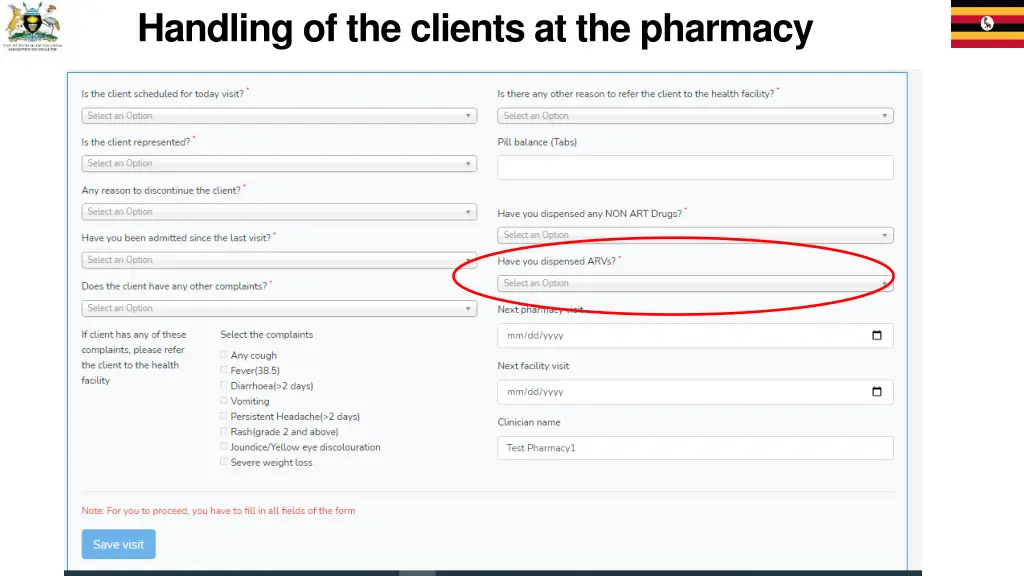 handling of the clients at the pharmacy 1