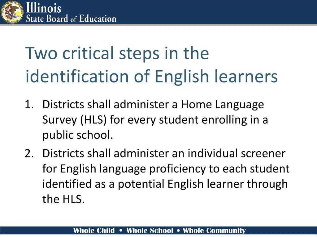 two critical steps in the identification