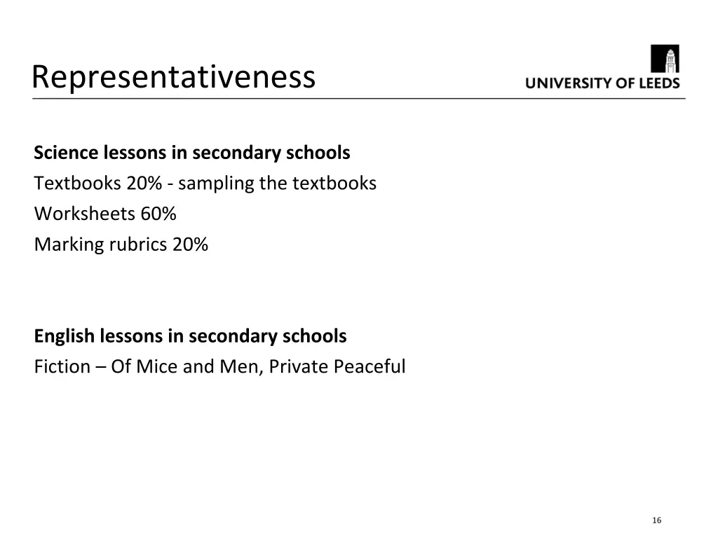 representativeness