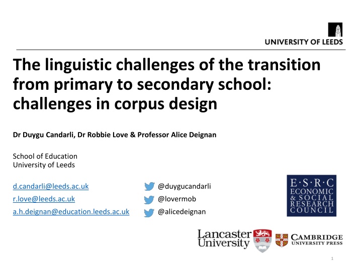 the linguistic challenges of the transition from