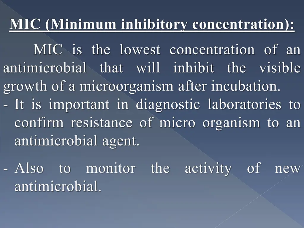 mic minimum inhibitory concentration