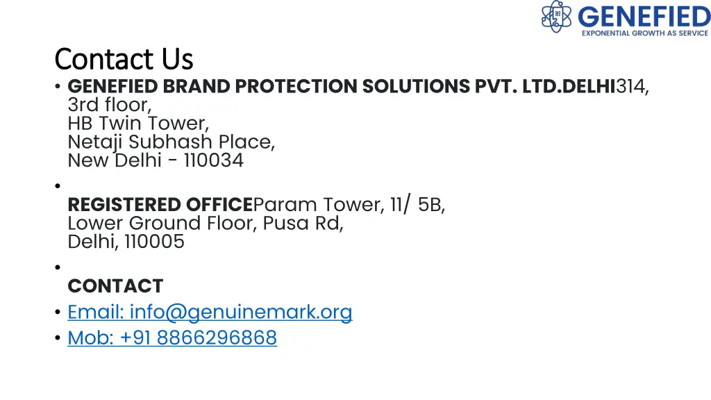 contact us contact us genefied brand protection