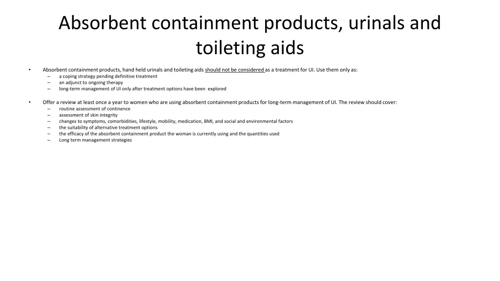 absorbent containment products urinals