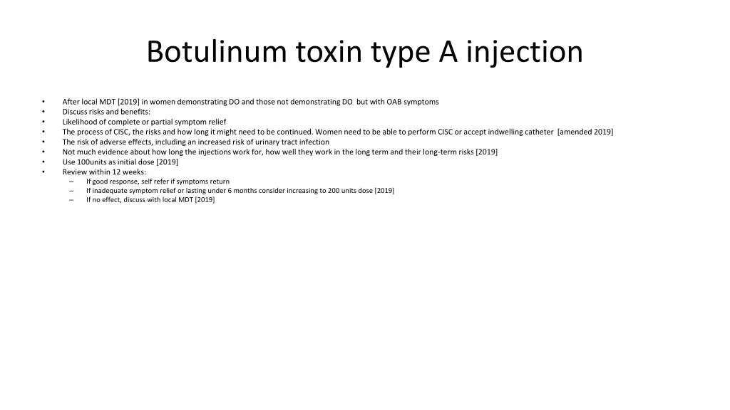 botulinum toxin type a injection