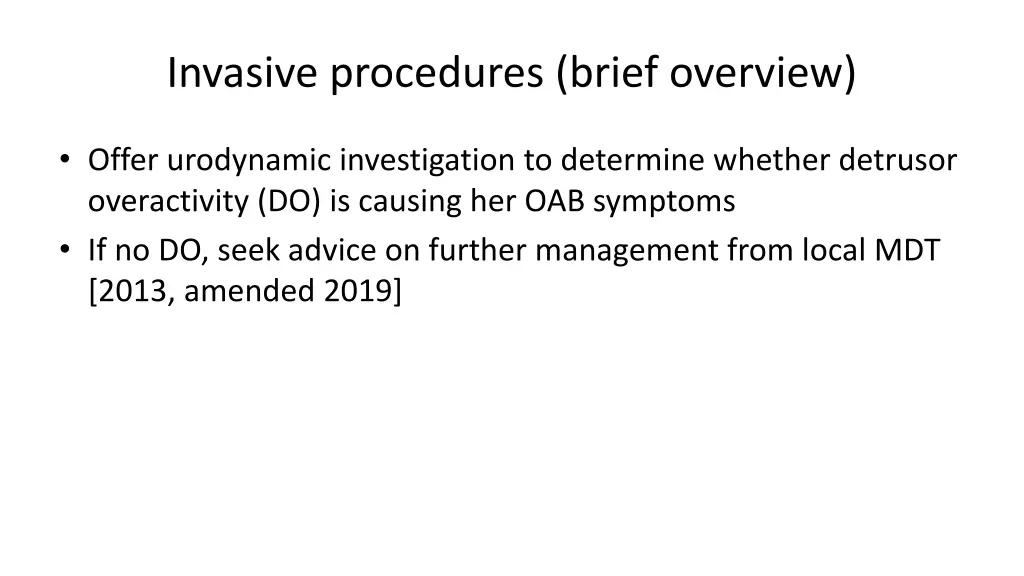 invasive procedures brief overview