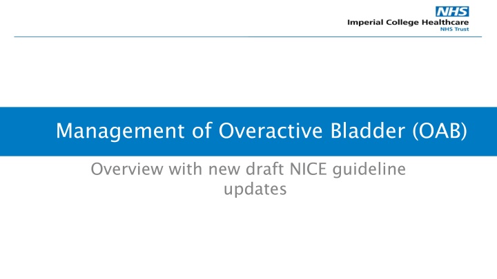 management of overactive bladder oab