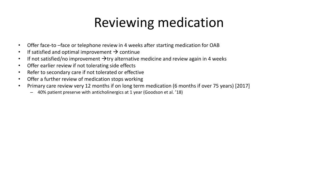 reviewing medication