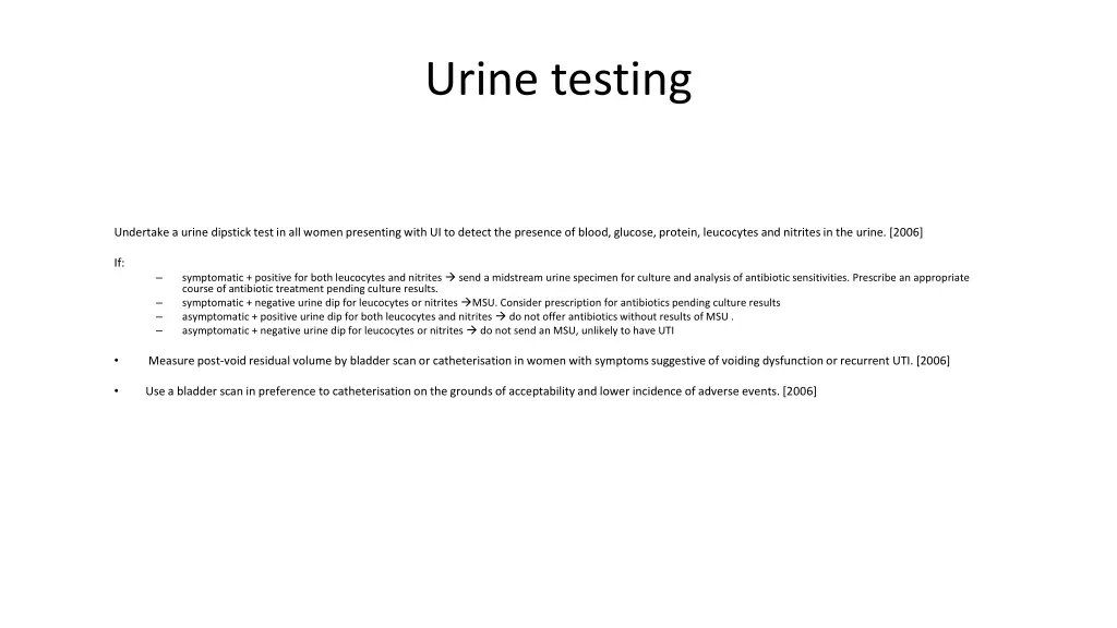 urine testing