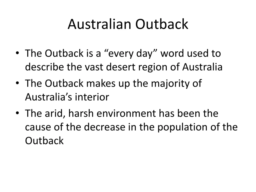 australian outback