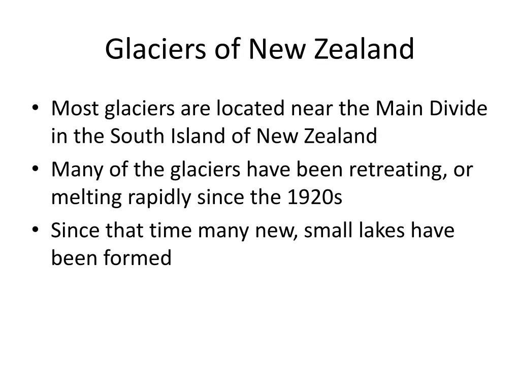 glaciers of new zealand