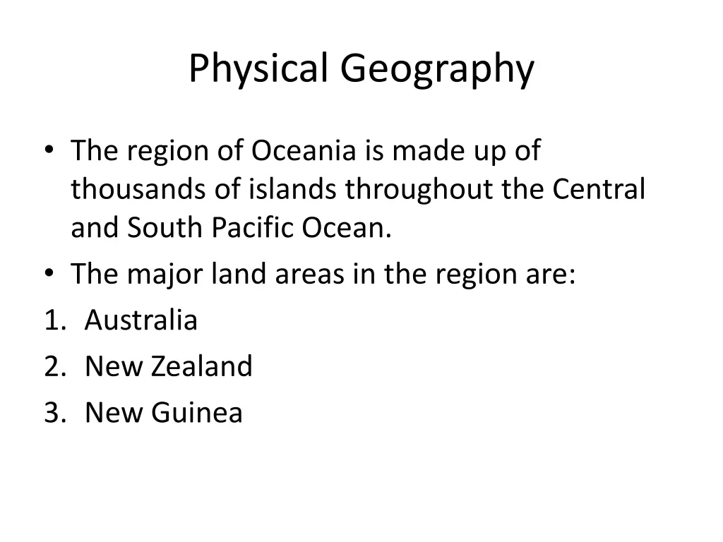 physical geography