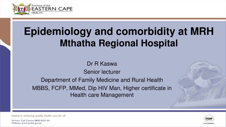 epidemiology and comorbidity at mrh mthatha