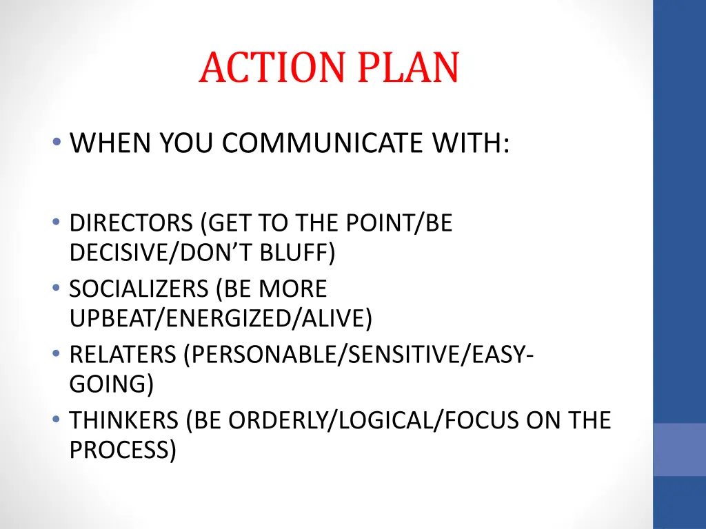 action plan