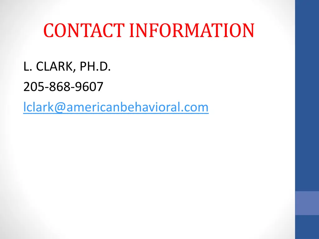 contact information