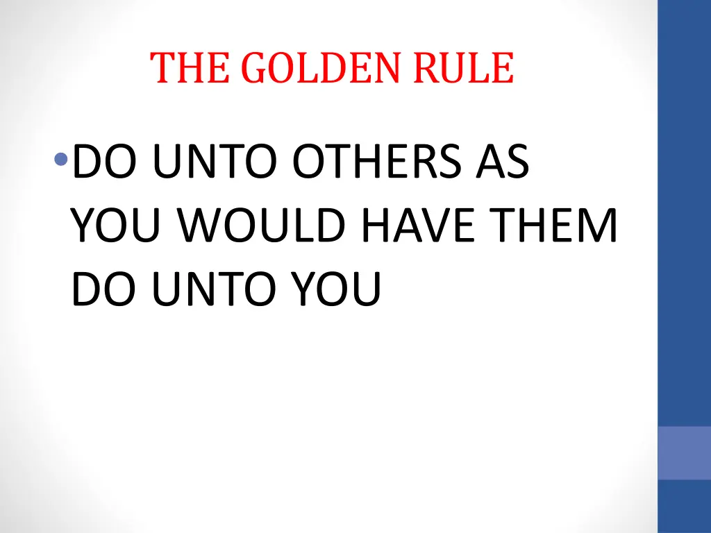 the golden rule