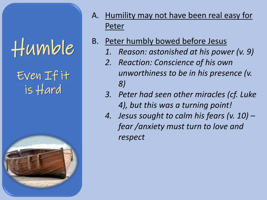 a humility may not have been real easy for peter 1