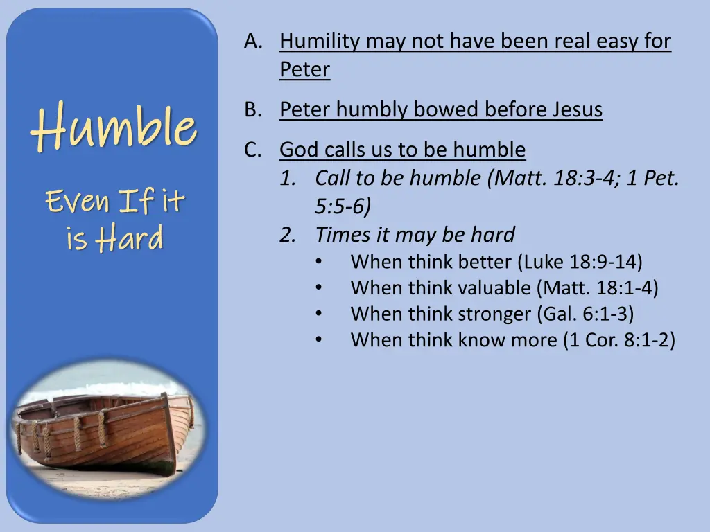 a humility may not have been real easy for peter 2