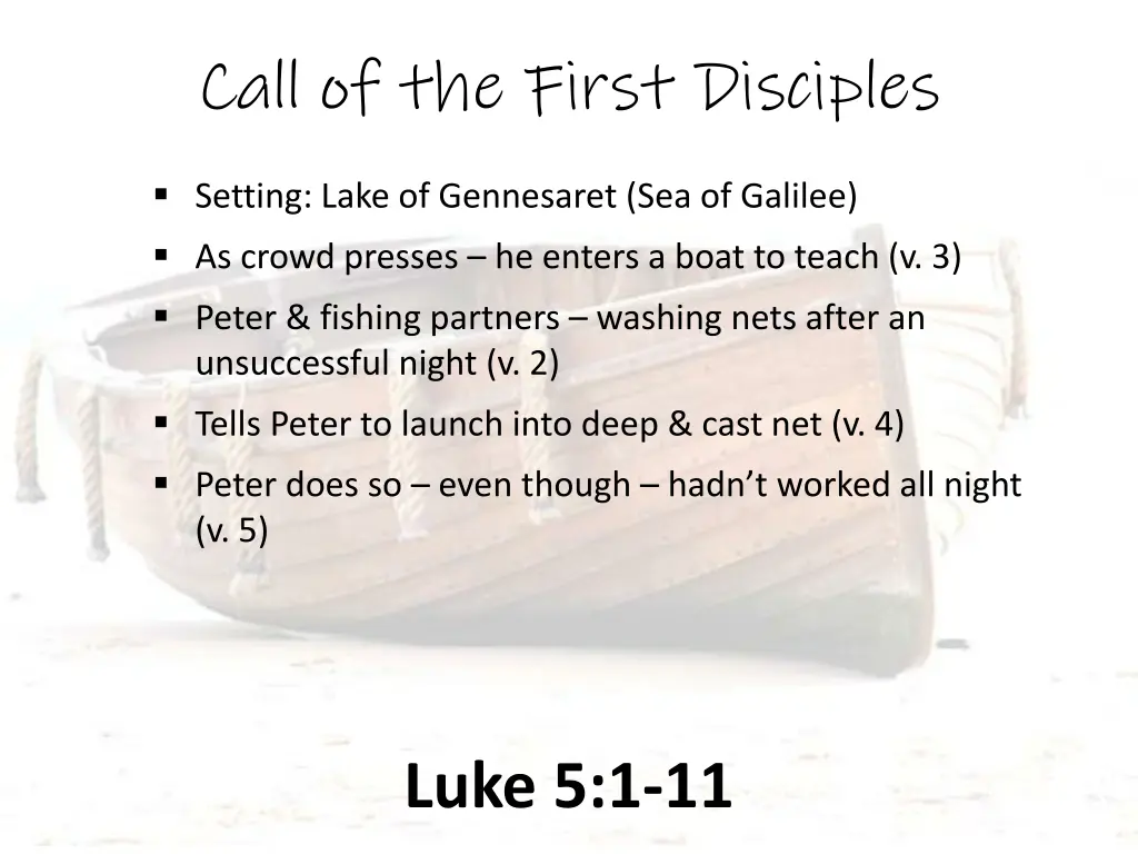 call of the first disciples 1