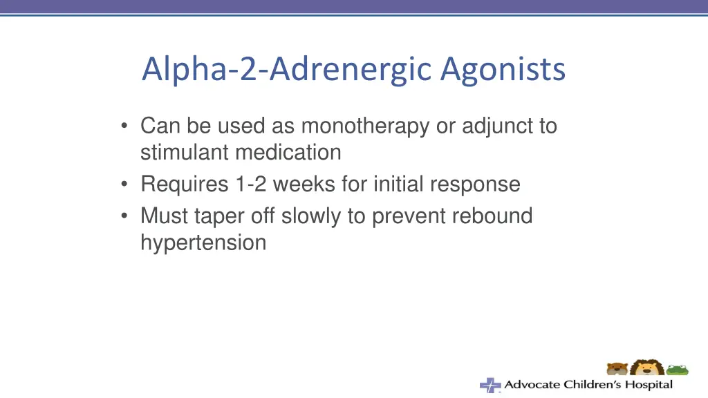 alpha 2 adrenergic agonists 1