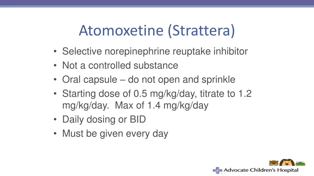 atomoxetine strattera