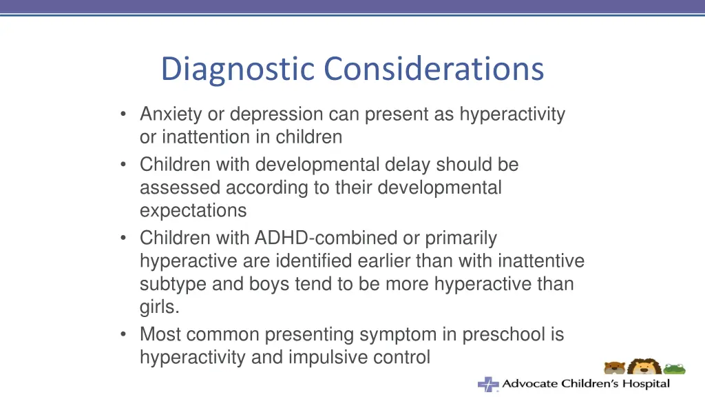 diagnostic considerations