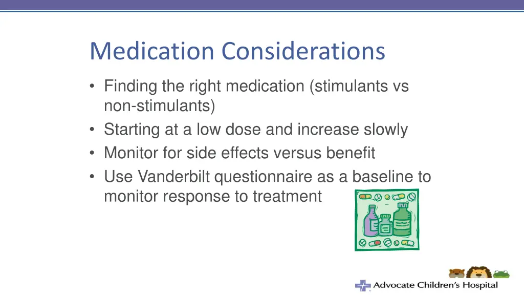 medication considerations