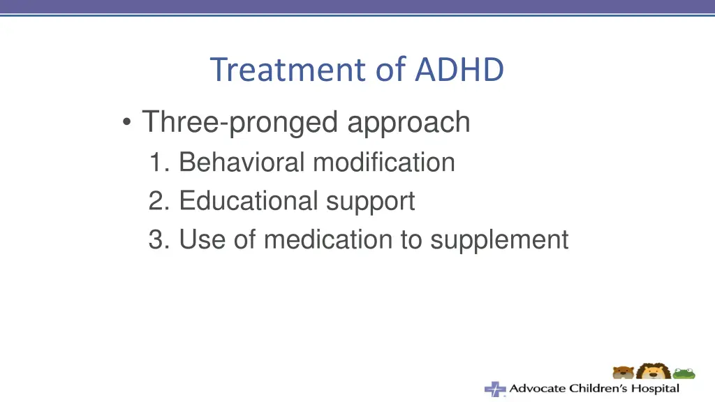 treatment of adhd three pronged approach