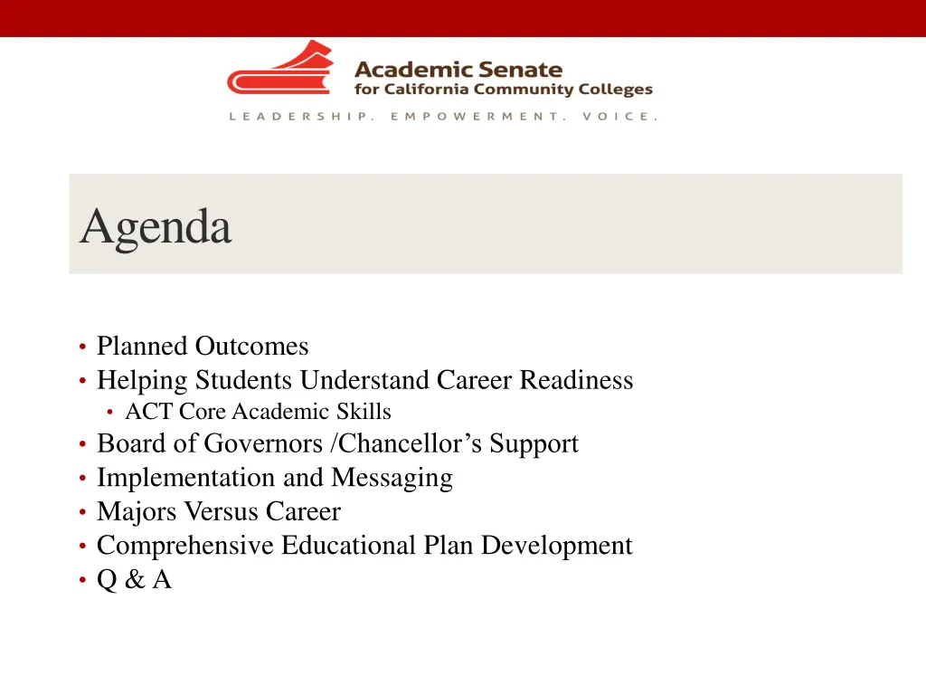 agenda