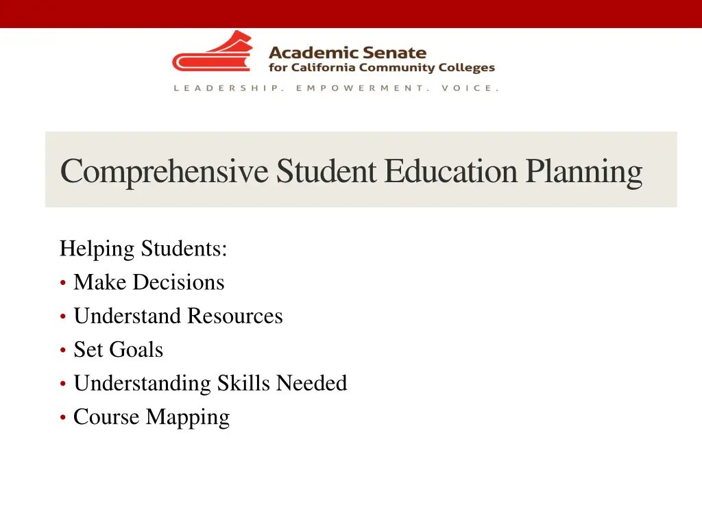 comprehensive student education planning