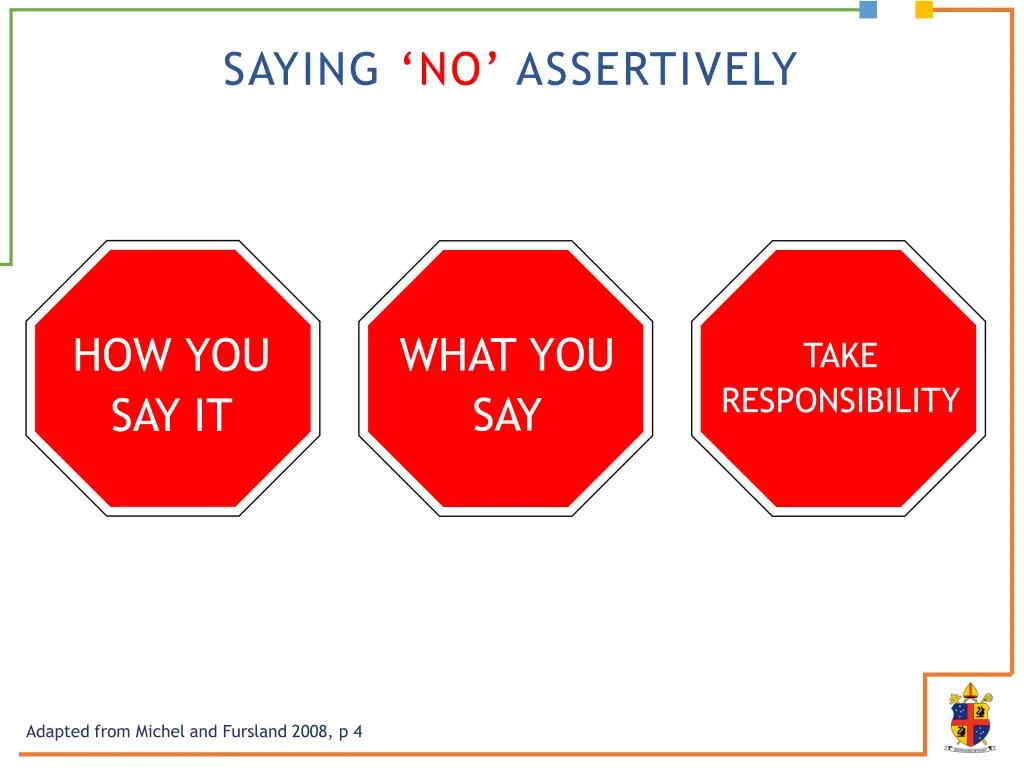 saying no assertively