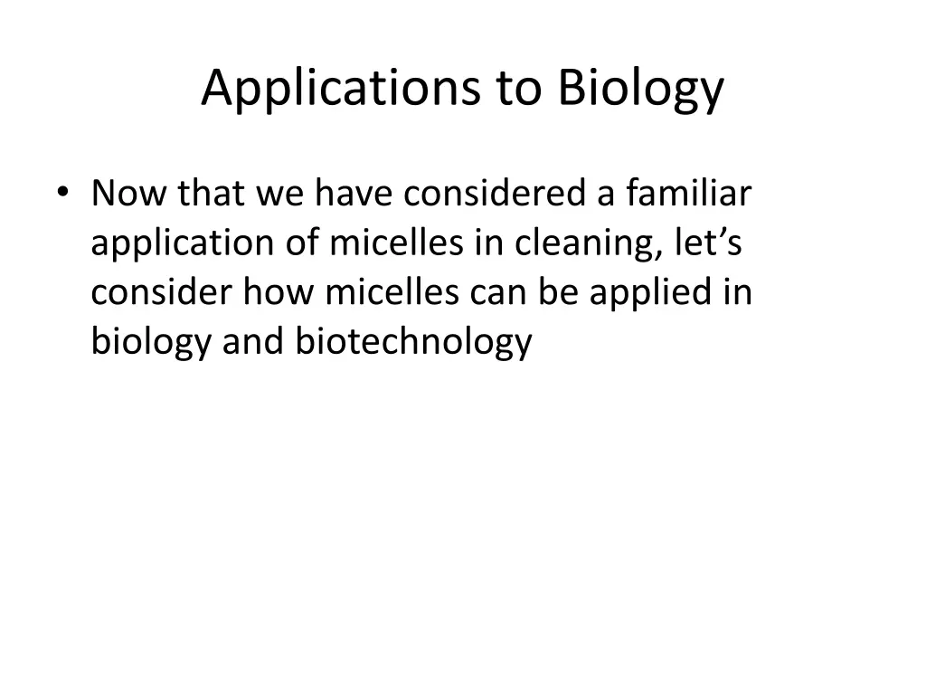 applications to biology