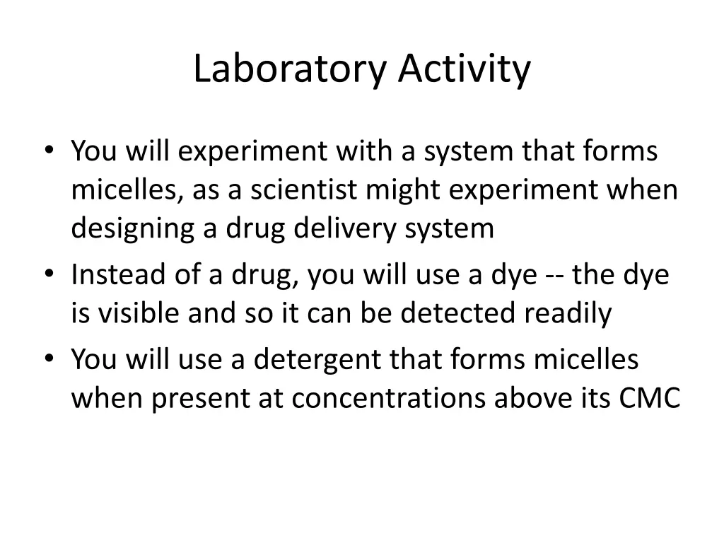 laboratory activity