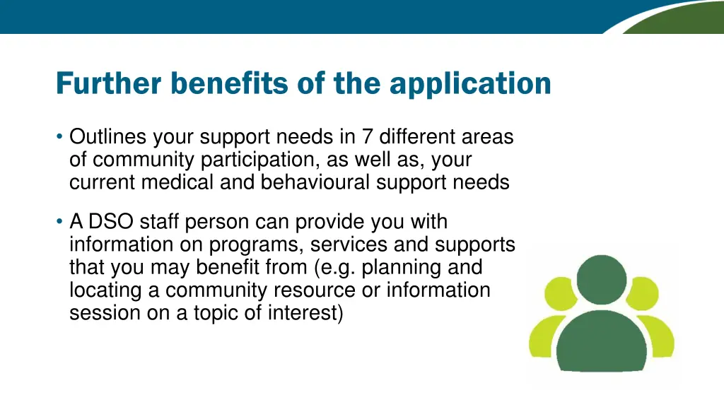 further benefits of the application 1