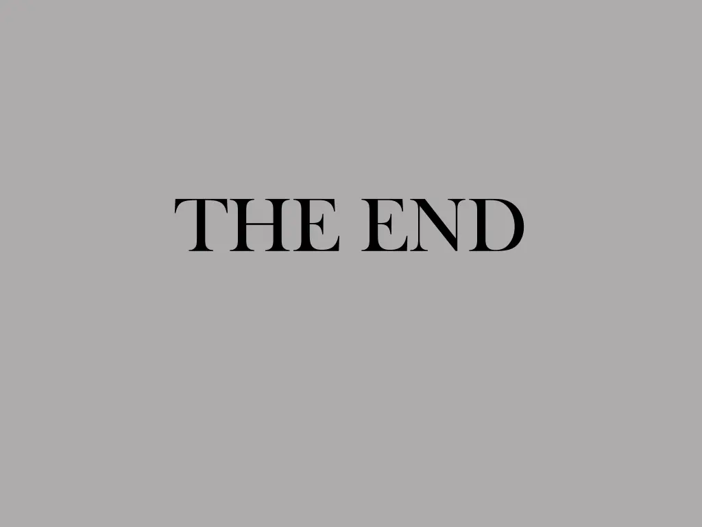 the end