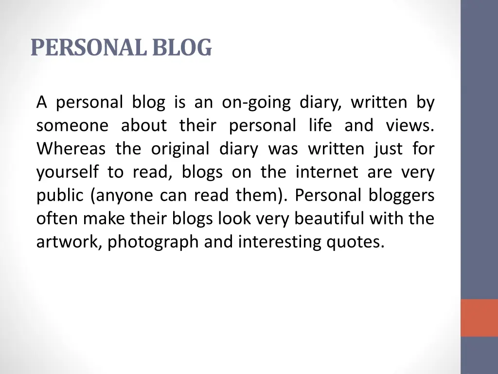 personal blog