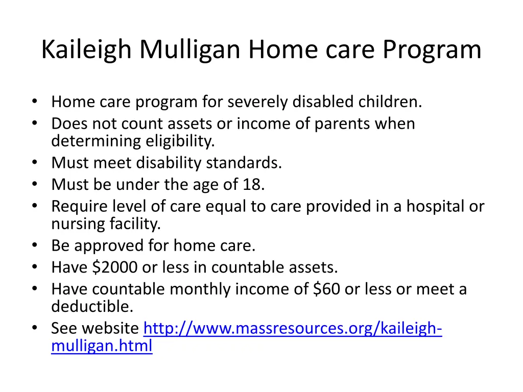 kaileigh mulligan home care program