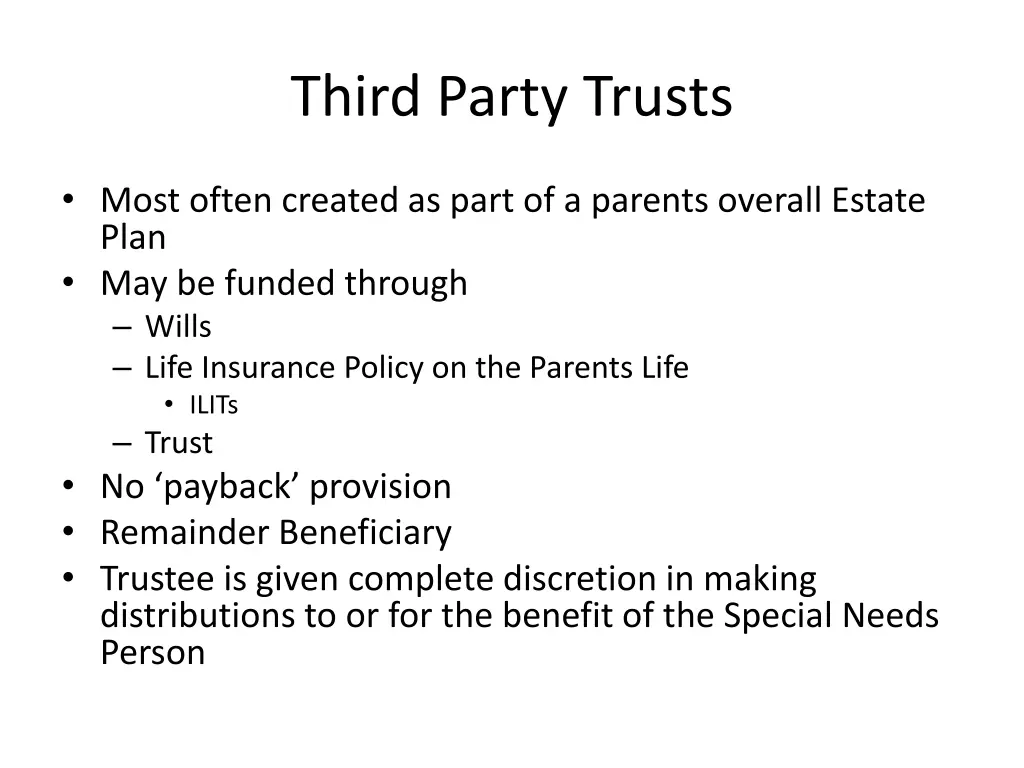 third party trusts