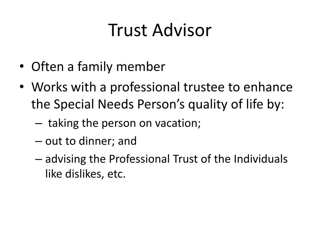 trust advisor