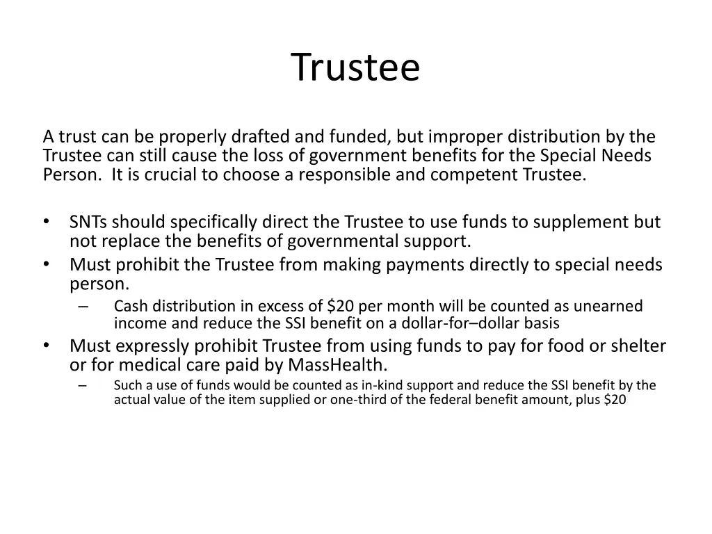 trustee