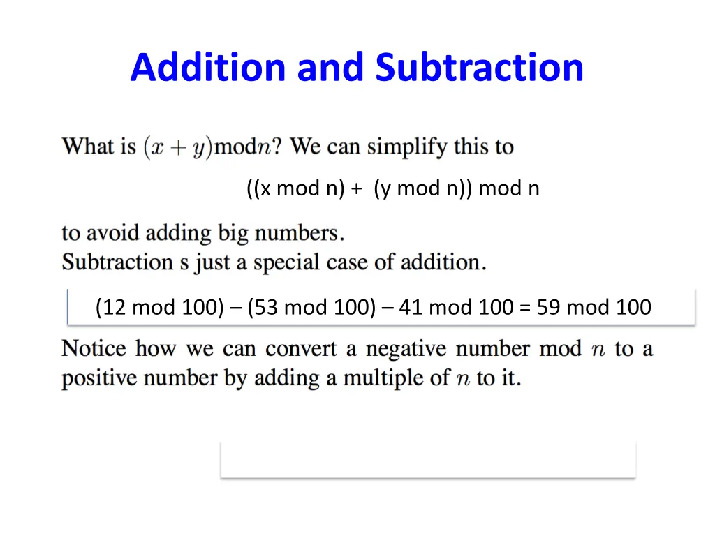 addition and subtraction