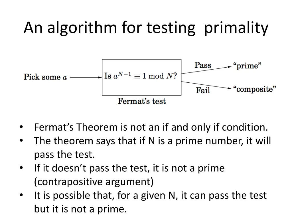 an algorithm for testing primality 1