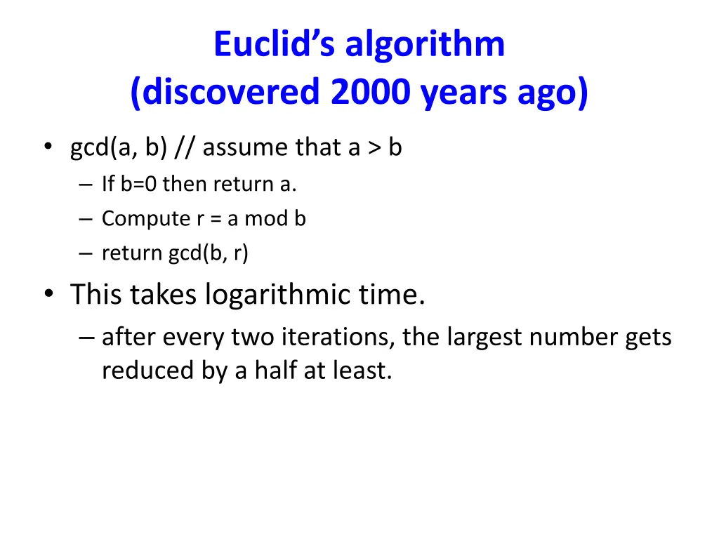 euclid s algorithm discovered 2000 years ago