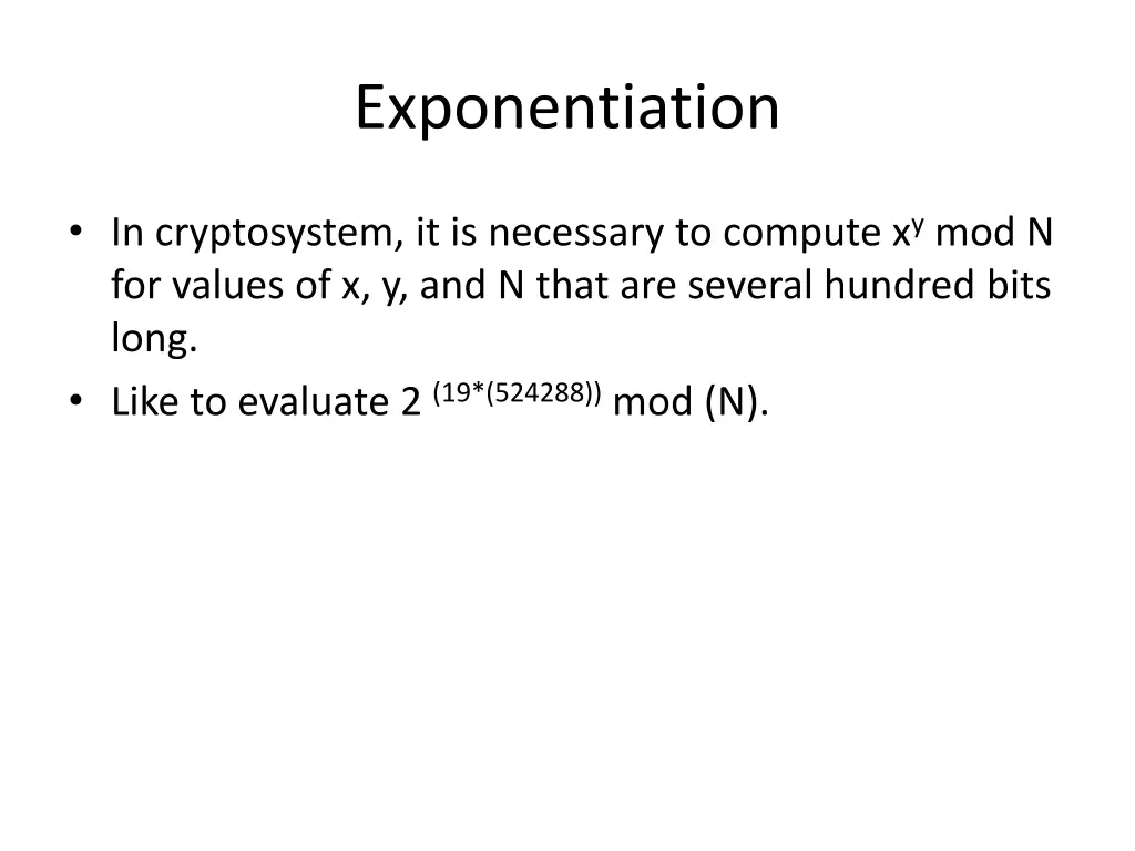 exponentiation