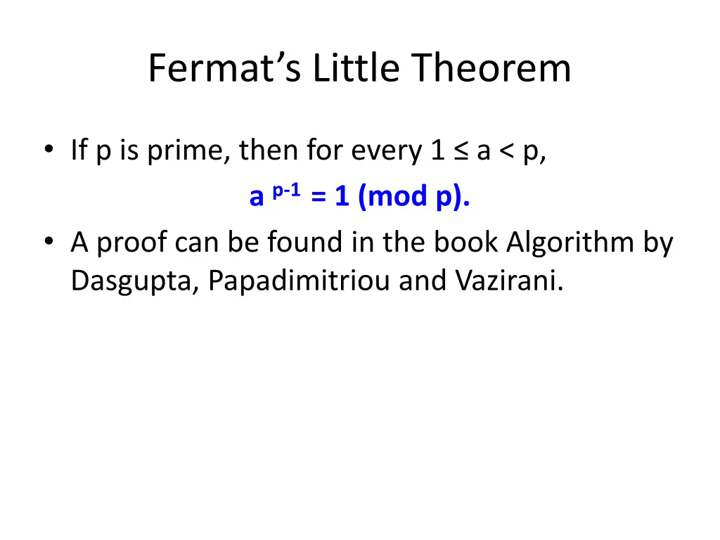 fermat s little theorem