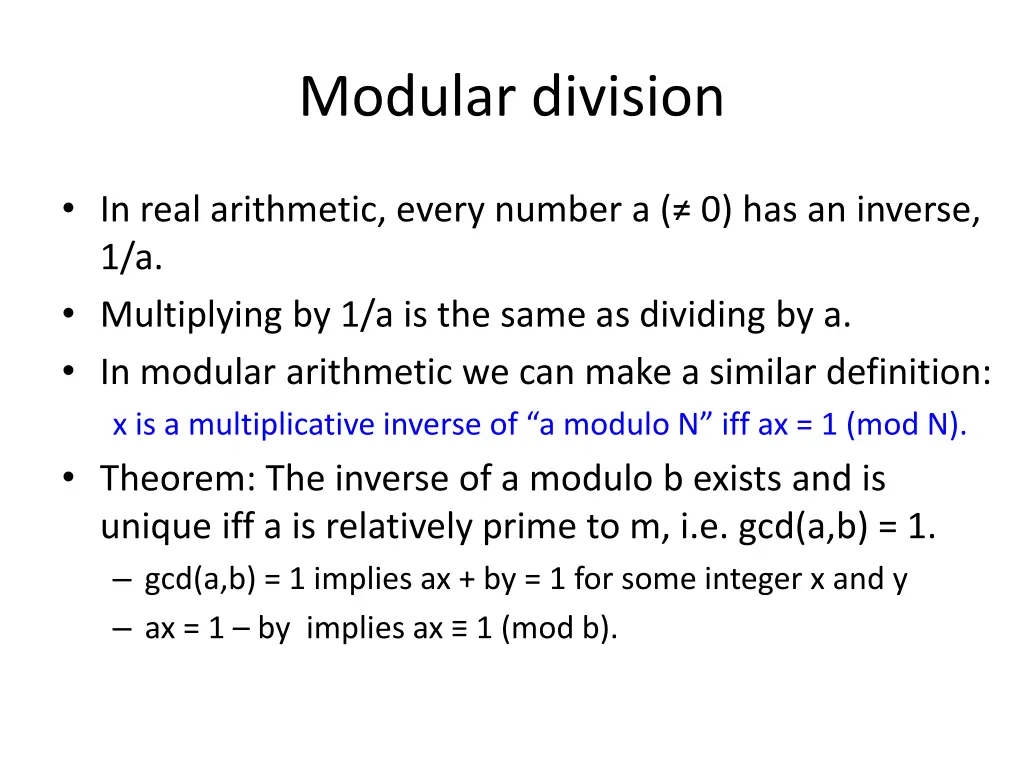 modular division