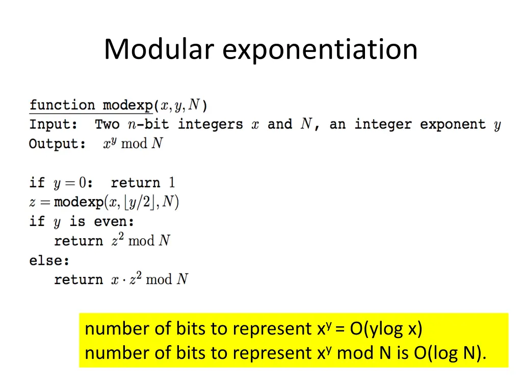 modular exponentiation 1