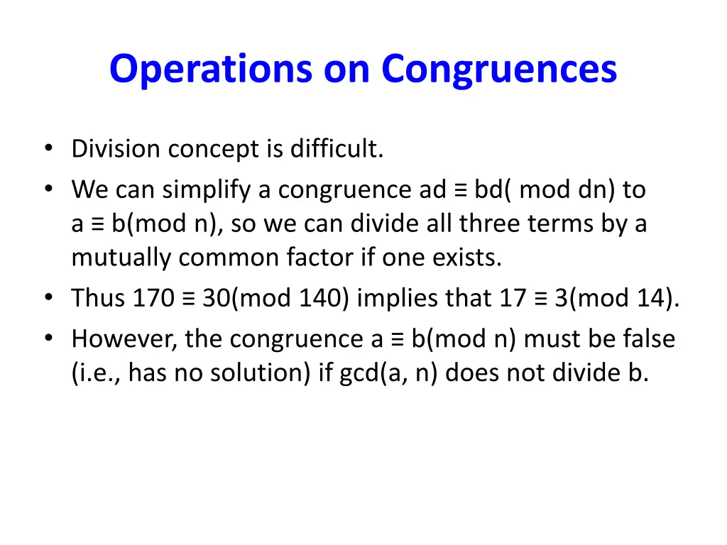 operations on congruences 1