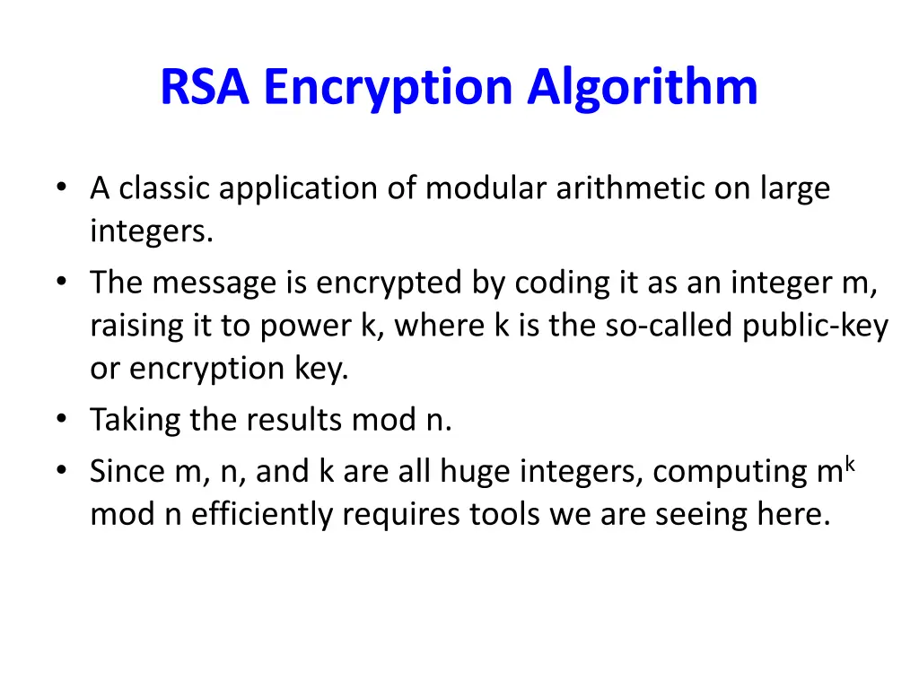 rsa encryption algorithm